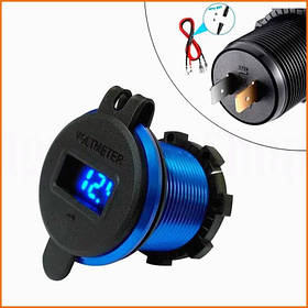 Адаптер для прикурювача з двома USB QC3.0 та вольтметром для автомобілів 12-24В зарядка смартфонів та планшето