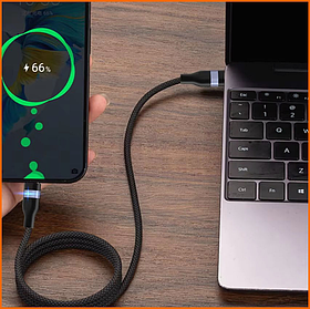 Кабель USB Type-C для швидкої зарядки та передачі даних 1 метр 100Вт з тканинним обплетенням Pavareal Q33CTC