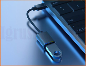 Кабель USB OTG для підключення зовнішніх пристроїв USB Type-C до USB 3.1 довжина 15 см чорний сумісність з OTG у