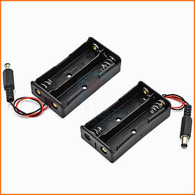 Відсік для двох акумуляторів 18650 з проводами 7.4В для Arduino та DIY проектів пластиковий корпус тримач ба