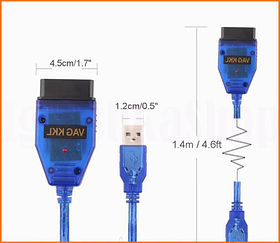 USB сканер для діагностики автомобілів VAG групи VW Audi Skoda Seat OBD2 підтримка ISO 9141 KWP2000 KKL