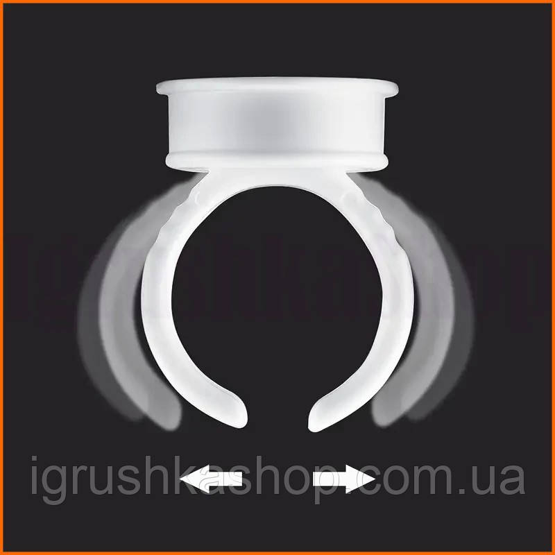 Кільця для пігментів татуажу одноразові контейнери M 100 штук пластик регульований розмір для майстрів, фото 1