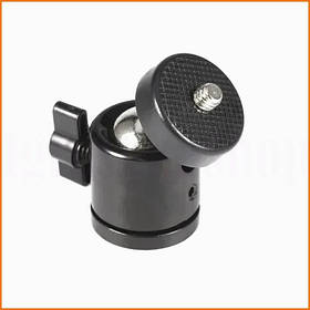 Кульова голова для штатива з перехідником 1/4 3/8 алюмінієвий корпус поворотна конструкція для камери до 2.5