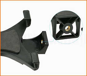 Тримач для планшета 7-10 дюймів на штатив та монопод з гумовими накладками та двопозиційним замком