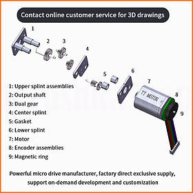 Мікромотор редуктор 12GAN20 12В 100 обмін електродвигун для робототехніки DIY проектів