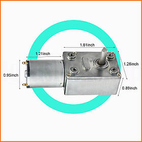 Мотор редуктор черв'ячний JGY370 12В 20обмін двигун постійного струму редуктор металевий крутний момент