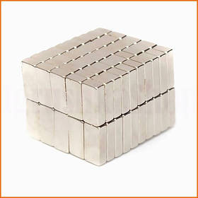 Комплект з 10 потужних прямокутних неодимових магнітів для кріплення та фіксації 15x5x3мм N35 10шт