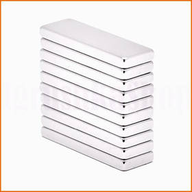 Набір сильних неодимових магнітів 30x10x3 мм клас N35 для творчості та ремонту 10 штук