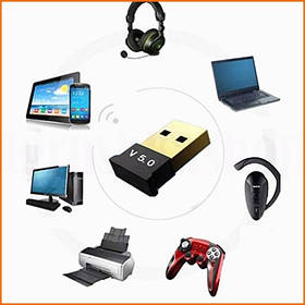 Міні USB Bluetooth адаптер 5.0 для ПК швидка передача даних стабільне з'єднання до 20 метрів сумісність