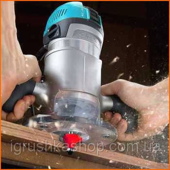 Набір фрез по дереву 12 шт для ручних та стаціонарних фрезерів з хвостовиком 8 мм у дерев'яному футлярі, фото 1