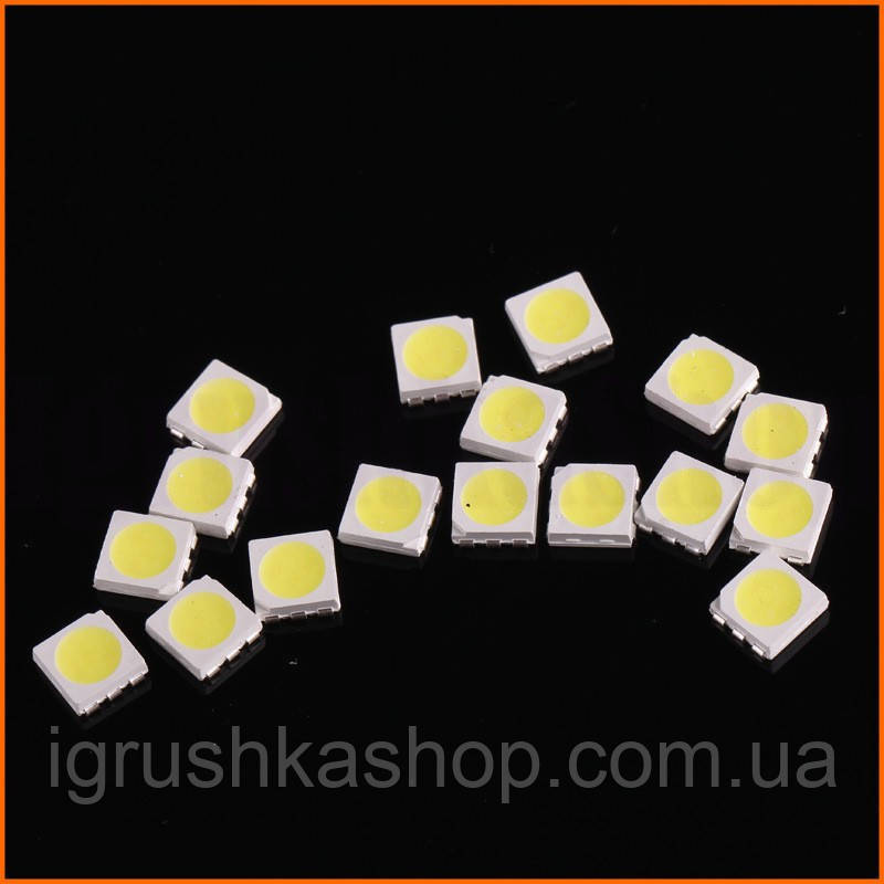 Світлодіоди SMD 5630 5730 теплий білий 100 штук для підсвічування та ремонту 3В 0.2Вт 35-40 лм, фото 1