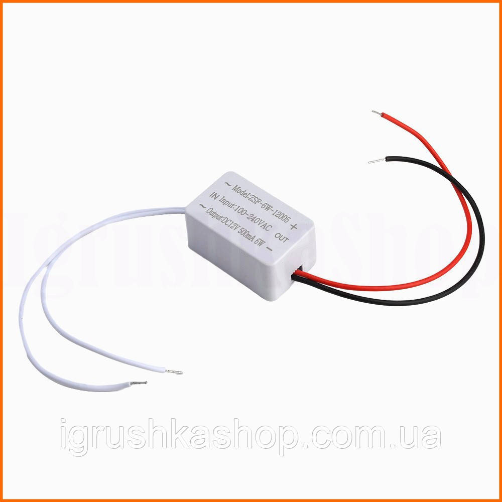 Блок живлення для світлодіодів 1-3Вт 0.3А AC220В DC3-12В драйвер для освітлення та світильників, фото 1
