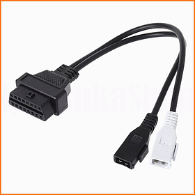 Перехідник OBD2 16 пін мама на VAG 2x2 пін тато для діагностики автомобілів VW Audi Skoda Seat 31 см