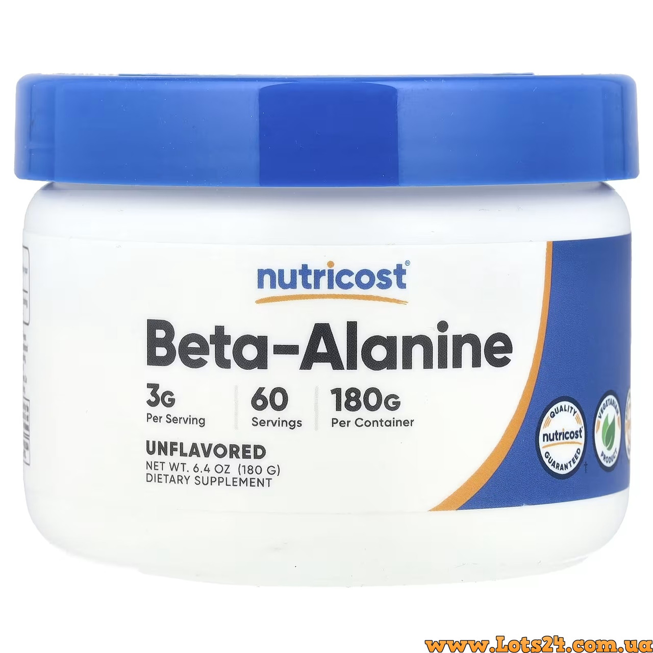 Бета Аланін для тренувань спортсменів Nutricost Beta-Alanine 180 грам, фото 1