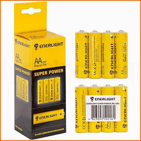 Батарейка AA R6 сольова 1.5 В для іграшок пультів ліхтариків та портативних пристроїв Enerlight блістер 4 шт