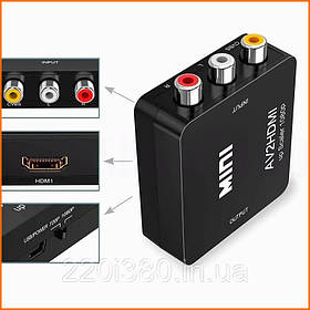 Конвертер HDMI у VGA з підтримкою аудіо та відео 1080p для підключення старих пристроїв без драйверів 6x5.5 см