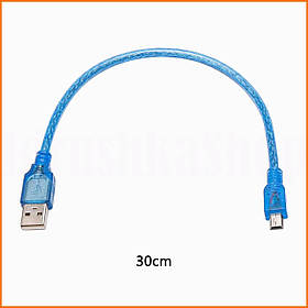 Кабель USB MicroUSB 0.5м екранований для зарядки та передачі даних для смартфонів та Arduino