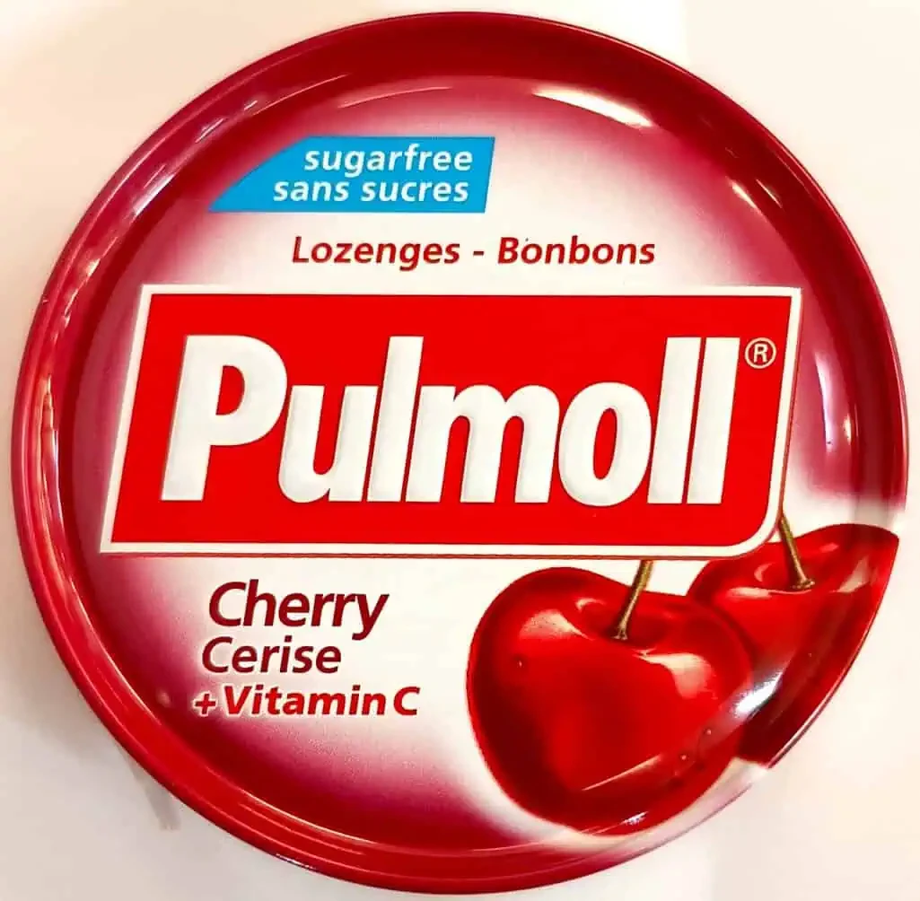 Льодяники Pulmoll Cherry без цукру 45 г — вишневий комфорт для горла, фото 1