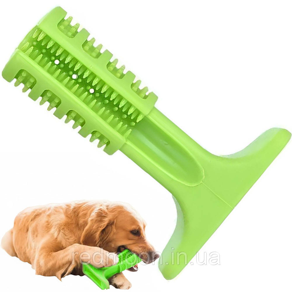 Жувальна іграшка для собак, розмір L / Жувальна іграшка для чищення зубів собак / Зубна щітка для собак, фото 1