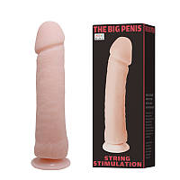 Фаллоимитатор без мошонки - The Big Penis String Stimulation, 26 см sexstyle