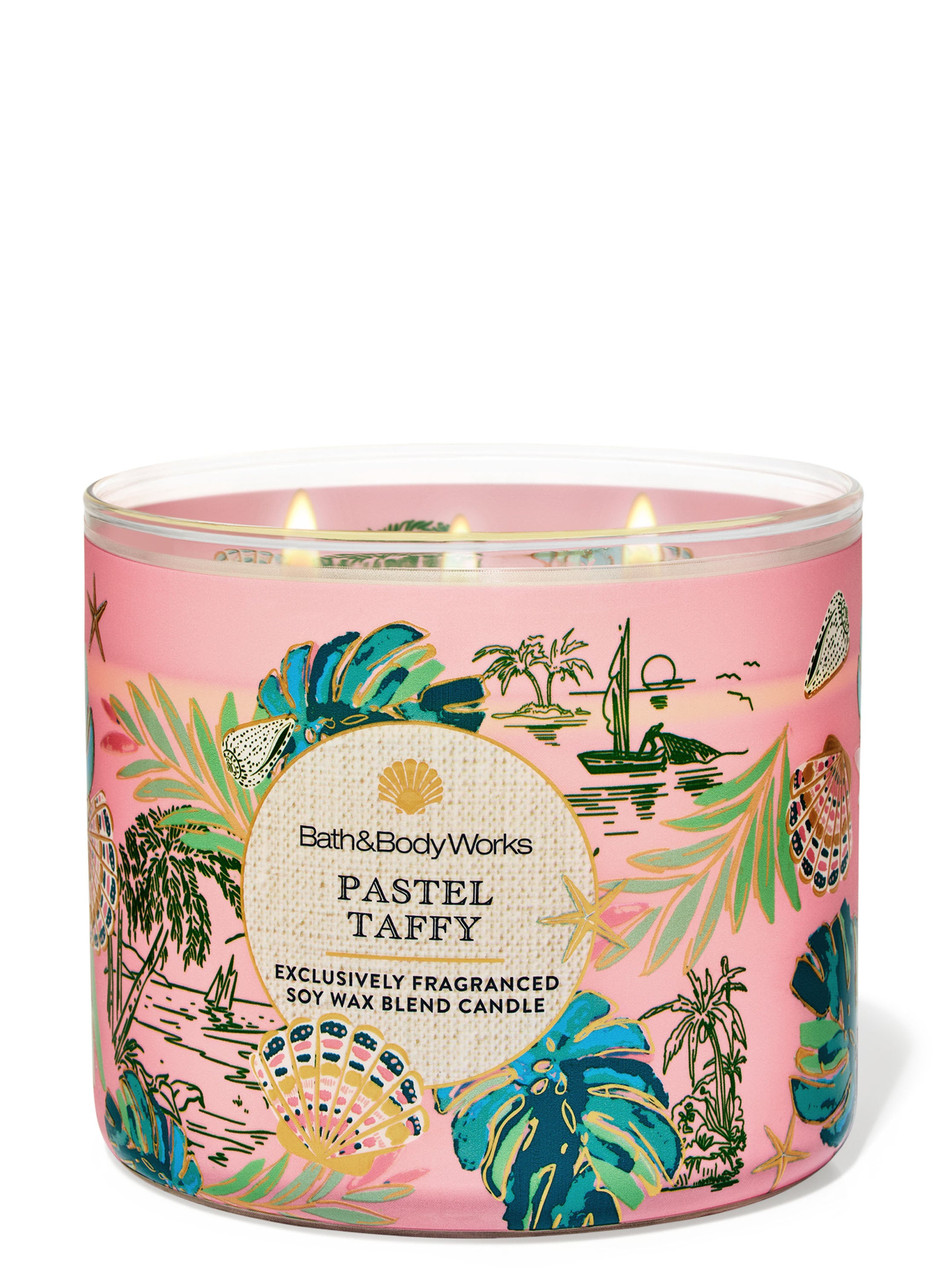 Ароматична свічка Bath & Body Works — Pastel Taffy 3-Wick Candle / 411 г, фото 1