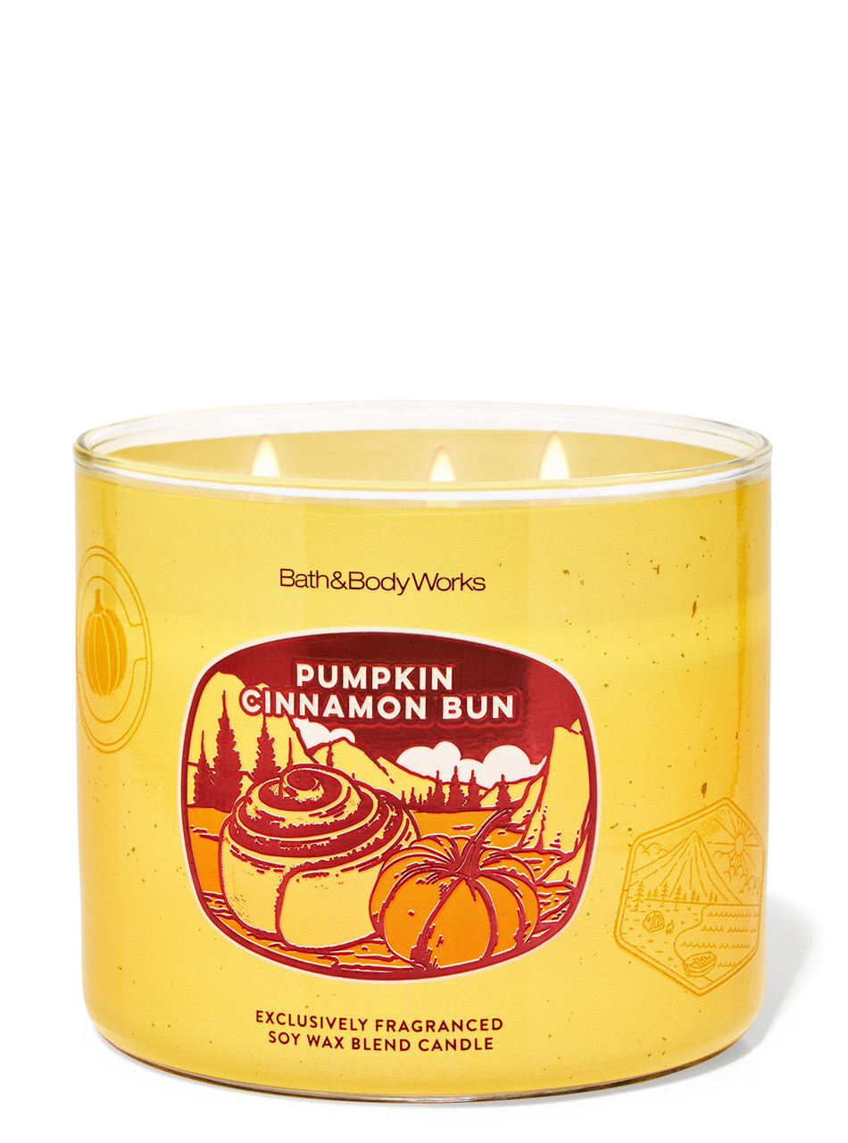 Ароматична свічка Bath & Body Works — Pumpkin Cinnamon Bun 3-Wick Candle / 411 г, фото 1