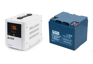 Коплект  інвертор Елім 800 С та акумулятор FC-12V -42Ah
