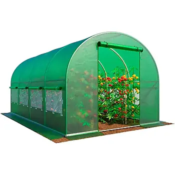 Теплиця парник 4Points 10м2 2,5х4м для городу садова дачна готова збірна теплиця для дому дачі з вікнами