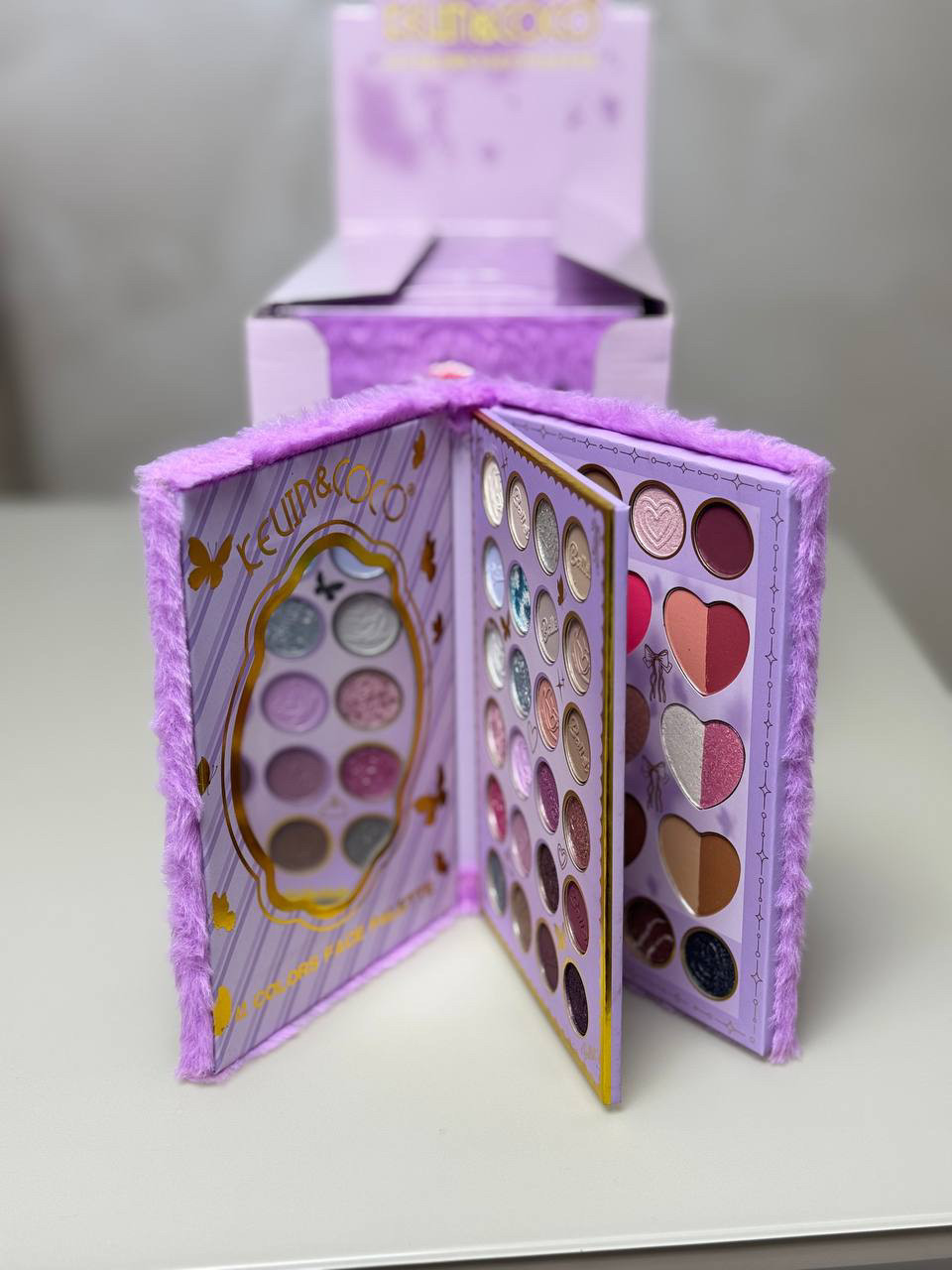 Дитяча пухнаста палетка тіней, фото 1