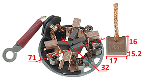 Щеточный узел стартера DACIA DOKKER DUSTER LODGY SANDERO FIAT TALENTO NISSAN JUKE NOTE NV300 PRIMASTAR PULSAR QASHQAI OPEL VIVARO