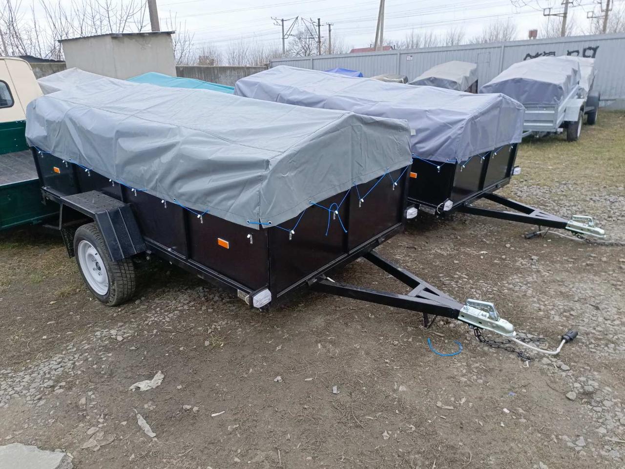 Тент на легковий причіп Павам 2,50 х 1,30 ПВХ Єврофура, фото 1