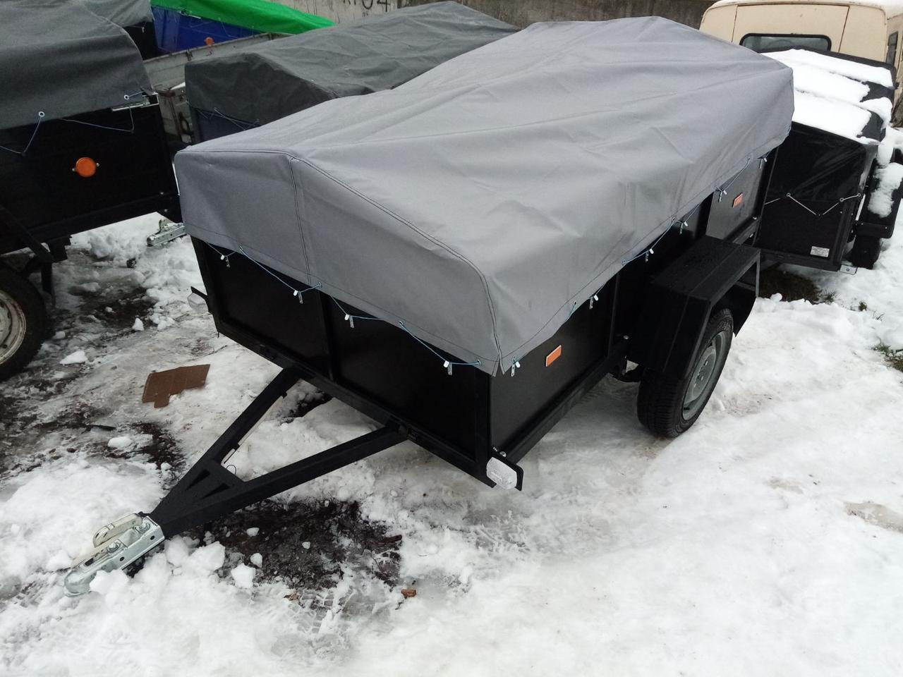 Тент на легковий причіп Павам 2,05 х 1,30 ПВХ Єврофура, фото 1