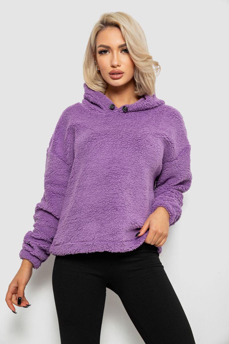 Худі жіноче однотонне з капюшоном, колір бузковий, 257R14, фото 1