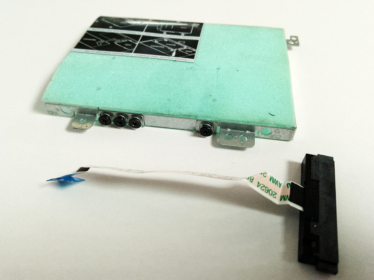 Шлейф HDD з кадді і болтиками для DELL Inspiron 5481 5482 2-in-1 5485 5491 2-in-1P93G P93G001 450.0FA01.0011 450.0FA01.0001, фото 1