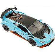 Дитяча автомодель "Lamborghini Huracan STO" Rastar 64300 блакитний, масштаб 1:32, фото 4