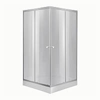 Lidz Набор: Душевая кабина Wawel SC90x90.SAT.LOW.DGR, квадратная, стекло тонированное 4 мм + Душевой поддон Kapielka ST90x90x14