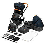 Універсальна коляска 2 в 1 Lionelo AMBER BLUE NAVY, фото 4