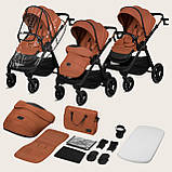 Універсальна коляска 3 в 1 Lionelo LAYLA 3IN1 BROWN RUST, фото 9