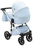 Дитяча універсальна коляска 2 в 1 Adamex Nola Natura 1 sky, фото 5