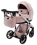 Дитяча універсальна коляска 2 в 1 Adamex Dolce Natura 2 rose, фото 2