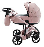 Дитяча універсальна коляска 2 в 1 Adamex Dolce Natura 2 rose, фото 4