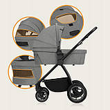 Універсальна коляска 3 в 1 Lionelo MERIL 3IN1 GREY STONE, фото 6