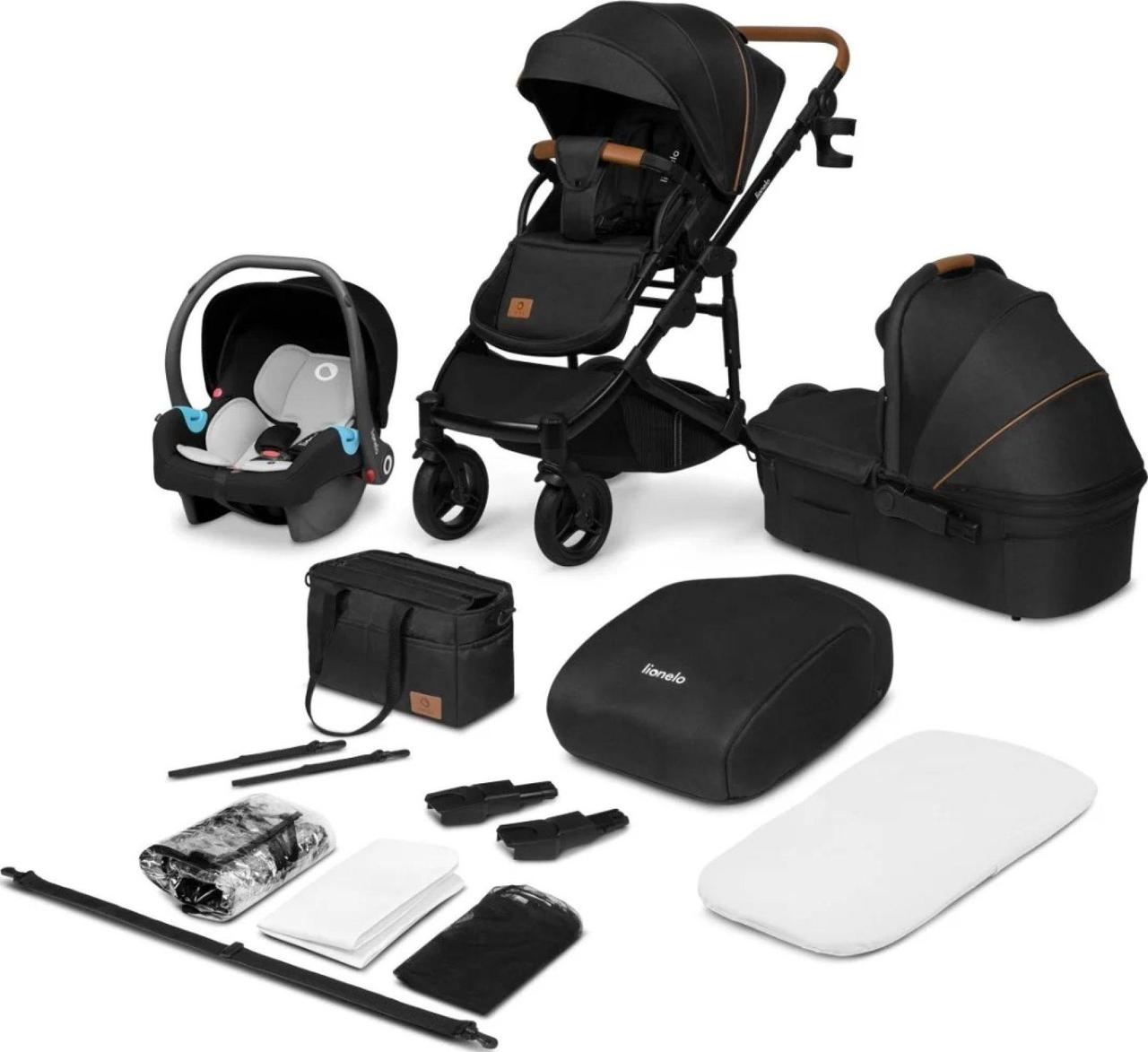 Універсальна коляска 3 в 1 Lionelo MARI TOUR BLACK ONYX, фото 1