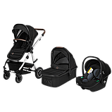 Універсальна коляска 3 в 1 Lionelo AMBER BLACK SILVER, фото 5