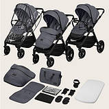 Універсальна коляска 3 в 1 Lionelo LAYLA 3IN1 GREY STONE, фото 4
