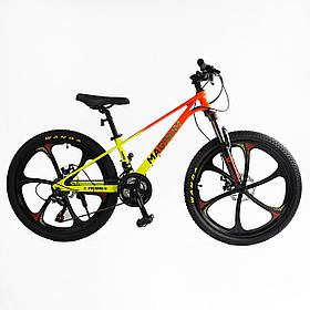 Велоcипед Спортивний Corso MAGNUM 24" дюймів MN-24821 рама магнієва 11’’ обладнання Shimano 21 швидкість