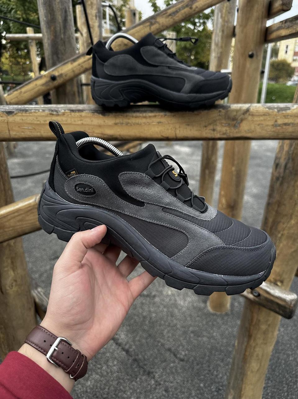 Чоловічі термо кросівки Sen Dini сірі з мембраною Gore-Tex для осені водонепроникні, фото 1
