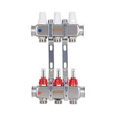 Колектор із витратами (неірж.) 1"х3 Icma № К073