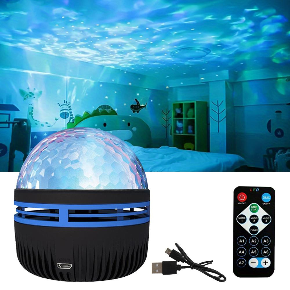 Нічник проектор з пультом від USB, LED Q6 STAR LIGHT 2503 / Світлодіодна обертова лампа / Настільний нічник-лампа, фото 1