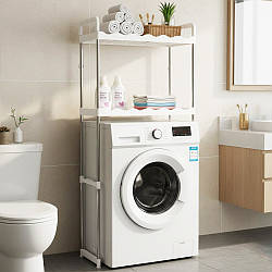 Полиця стелаж над пральною машинкою 157,5х66х24,5 см / Підлоговий стелаж у ванну кімнату / Стелаж органайзер над пралкою